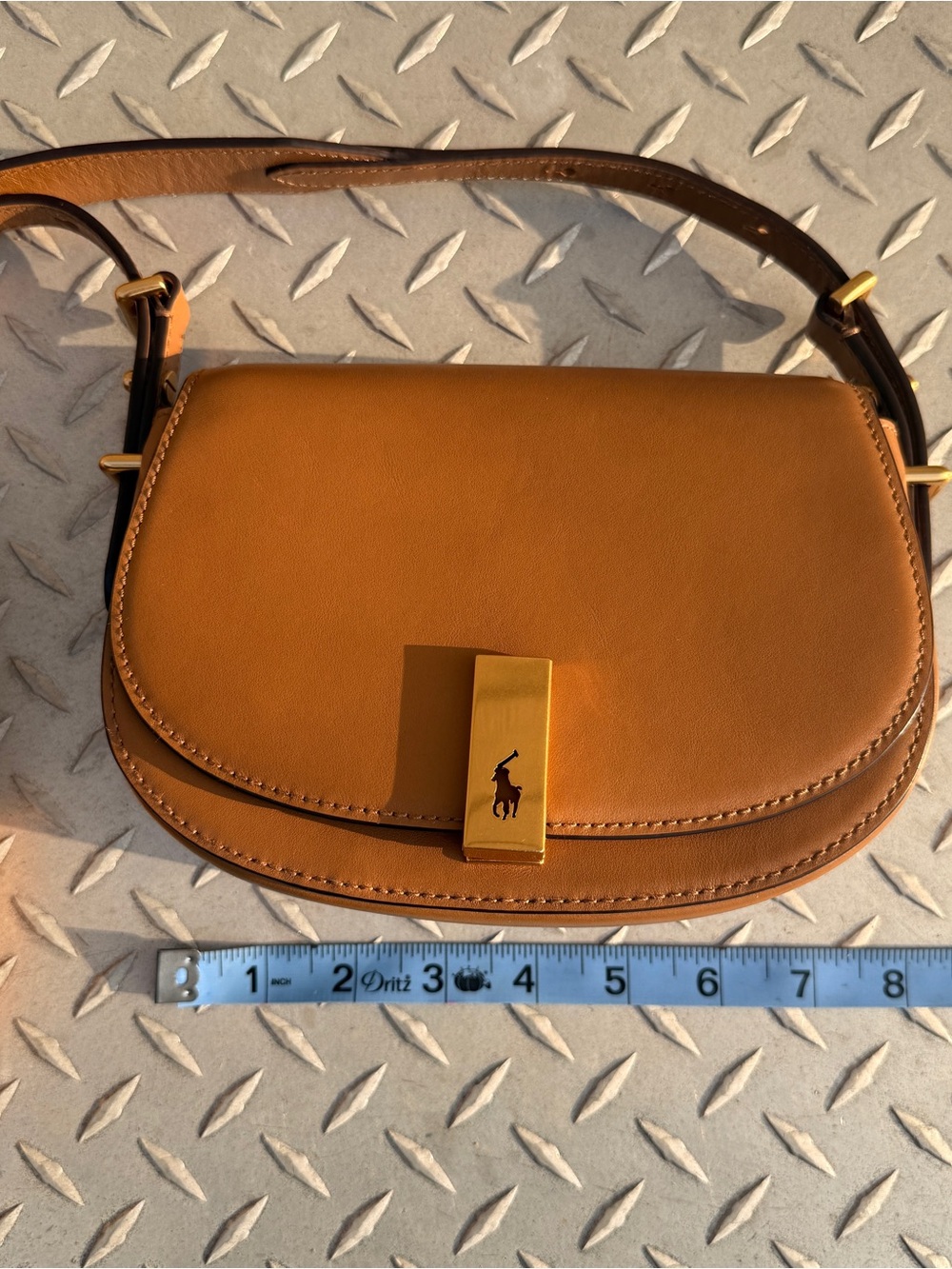 Polo Ralph Lauren ID Calfskin Mini Saddle Bag - Picture 11 of 12
